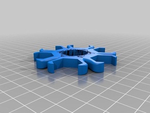 6 nut m12 spinner toys & games fidget 3d print model - Mito3D