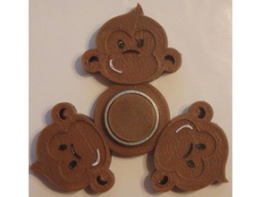 monkey fidget spinner - wingnut2k Spielzeug & Spiele hand zappeln 3d print model - Mito3D