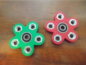 5 sided fidget spinner diy customized 3d print model - Mito3D