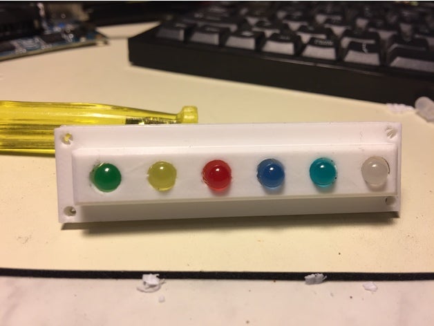 6 led status bar robotics arduino created freecad raspberry pi 3D print model - Mito3D
