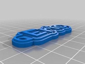 özelleştirilmiş çok satırlı etiket Anahtarlık eric benim 3d print model - Mito3D