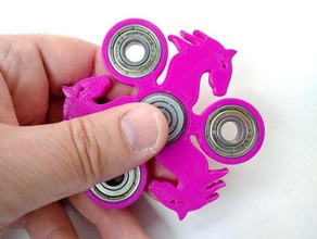 horse fidget spinner toy & game accessories animal fidget-toy fidgeting fidgetspinner hand spinners horses spinning toys 3d print model - Mito3D
