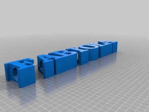 fabiola signos y logotipos personalizado 3d print model - Mito3D
