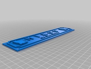 my customized custumizable nametag icons miaou office 3d print model - Mito3D