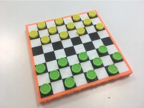 jogo de damas jogos boardgame boardgames tabuleiro 3d print model - Mito3D