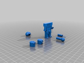 uomo di lego modello robot nicnkc3d turner3d 3d print model - Mito3D