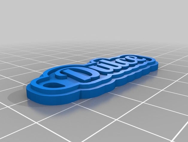dulce 2mm chaveiros personalizado 3D print model - Mito3D