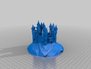 monoprice mp200 grand castle buildings & structures customized 3d print model - Mito3D