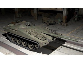 stridsvagn s1 strv vehicles assault gun model sweden tank destroyer world tanks 3d print model - Mito3D