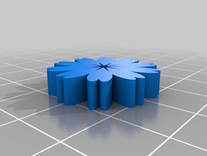 paramétrico de la flor Arte en 2d art craftml paramétricas 3d print model - Mito3D