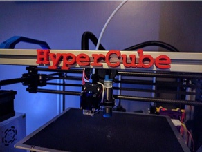 hypercube label plate 8020net extrusions 3d printer accessories logo 3d print model - Mito3D