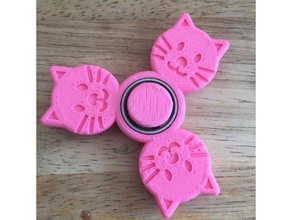 my customized cat no-weight fidget spinner mechanical toys 3d print model - Mito3D