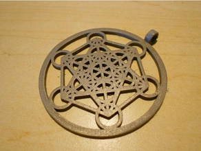metatron's cube pedant jewelry jewlery mathematics metatrons necklace pendant 3d print model - Mito3D