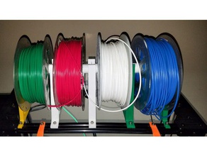 horizontal multi-spool de filamentos sistema Impressora 3d acessórios filamento titular spool lulzbot taz 6 3d print model - Mito3D