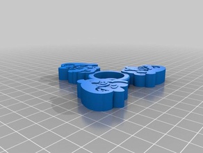 mario fidget spinner - wingnut2k jouets & jeux fidget' main jouet super 3d print model - Mito3D