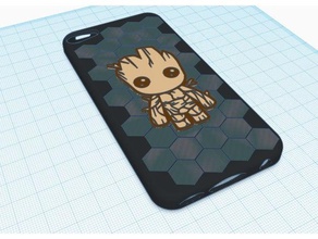 bebê groot ipod touch caso telefone celular 3d print model - Mito3D