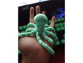 articulated octopus animals 3d print model - Mito3D