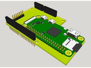 raspberry pi zero hab escudo adaptador eletrônica arduino 3d print model - Mito3D