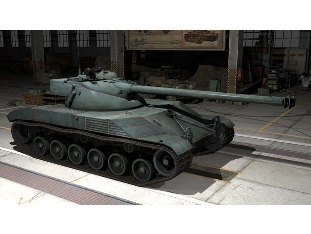 bat-ch tillon 25 t veículos bastão de bate-papo batchat francês tanque médio modelo mundo tanques 3D print model - Mito3D