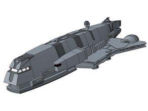 sw - gozanti class cruiser transport carrier 3d printing star wars clone rebels x-wing starcruiser starship tabletop 3d print model - Mito3D