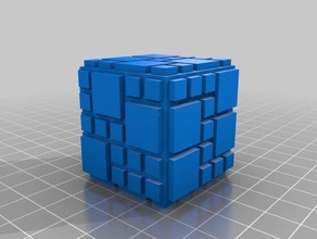 fez anti-cube props desk toy fidget pixels polytron 3d print model - Mito3D