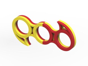 quartered battarang spinner toys & games fidget hand 3d print model - Mito3D