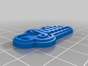 julia Schlüsselanhänger kundengebundene 3d print model - Mito3D