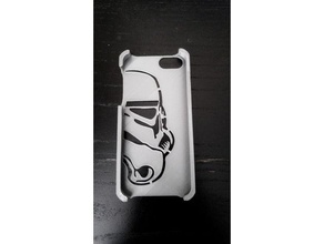 stormtrooper caso do iphone 5 que a extrusora de único telefone celular o 5s 3d print model - Mito3D
