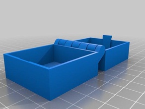 box hinged lid ver 02 containers 3d print model - Mito3D