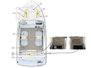 chaparral ss180 banco traseiro do suporte esporte & ao ar livre barco assento 3d print model - Mito3D