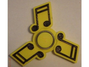 notas musicais fidget spinner - wingnut2k brinquedos & games mão giratório brinquedo 3d print model - Mito3D