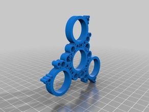 bubble spinner drei arm Spielzeug & Spiele fidget-Spielzeug fidget 3d print model - Mito3D