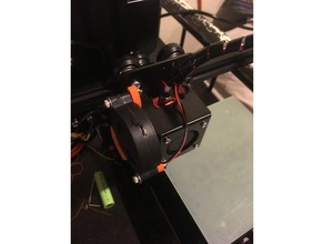 tronxy x1 radial fan mounting bracket 3d printer parts 50mm adapter blower cheap china radia x3 3d print model - Mito3D