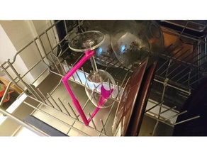 simple lave-vaisselle verre à vin titulaire cuisine et salle manger 3d print model - Mito3D