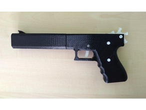 rubberband gun gummiband-pistole 3d printing modular 3d print model - Mito3D