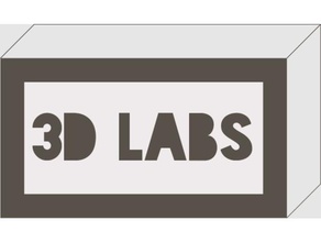 3d labs logotipo sinais e logotipos 3d print model - Mito3D