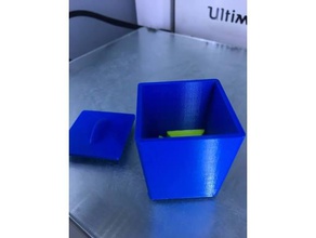 angled box tools body cap container cute fillets gift hide nice rubbish bin toy waste 3d print model - Mito3D