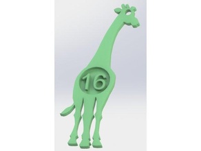 giraffe Schlüsselanhänger 3d-drucken Kette Schlüssel keychain 3d print model - Mito3D