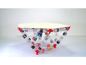 trussfab table 3d printing bottles furniture recycling truss 3d print model - Mito3D