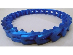 linkbelt flessibile filamento macchine utensili la cintura cinghia di trasmissione link belt puleggia v v-belt 3d print model - Mito3D
