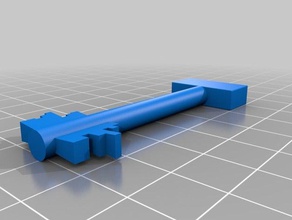 Doppel-bitted Schlüssel sicher anpassbar Ersatz-Teile openjscad safe 3d print model - Mito3D