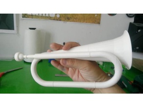 bugle 3d baskı mevcuttur müzik enstrümanı trompeta trompet 3d print model - Mito3D
