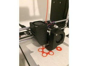 hictop extruder fan duct 3d printer parts 40mm cooling mount 3dp-11 prusa i3 3d print model - Mito3D