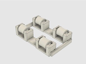 rolling spool holder v11 customisable 3d printer accessories filament reel spoolholder mount roller 3d print model - Mito3D
