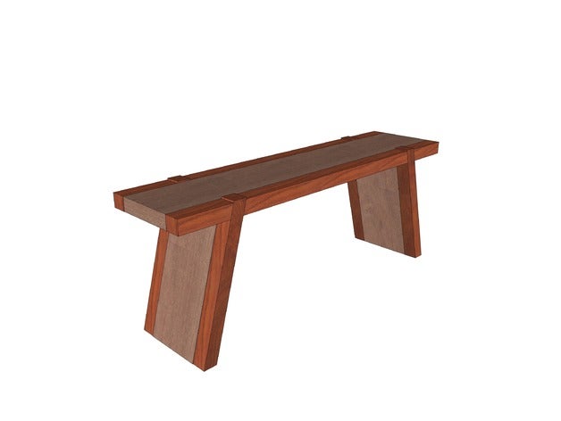 knock apart bench model furniture 3D print model - Mito3D
