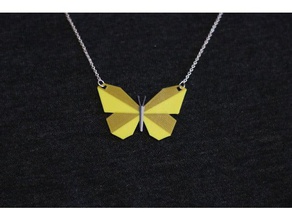 multi-color butterfly necklace jewelry multicolor printedwithpalette 3d print model - Mito3D