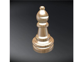 échiquéen les échecs évêque 3d print model - Mito3D