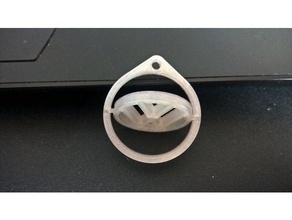 volkswagen hilatura de anillo claves llaveros llavero spinning 3d print model - Mito3D