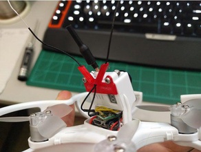emax babyhawk doppia antenna montaggio r c i veicoli dell'antenna drone quad quadcopter 3d print model - Mito3D