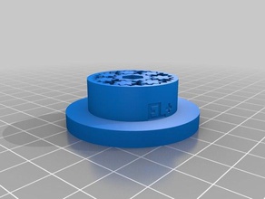 my customized gear bearing flange filament holder parts 3d print model - Mito3D